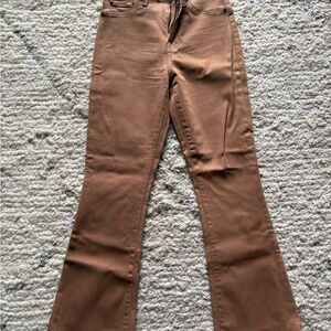 7 For All Mankind Camel Color Slim Kick Pants